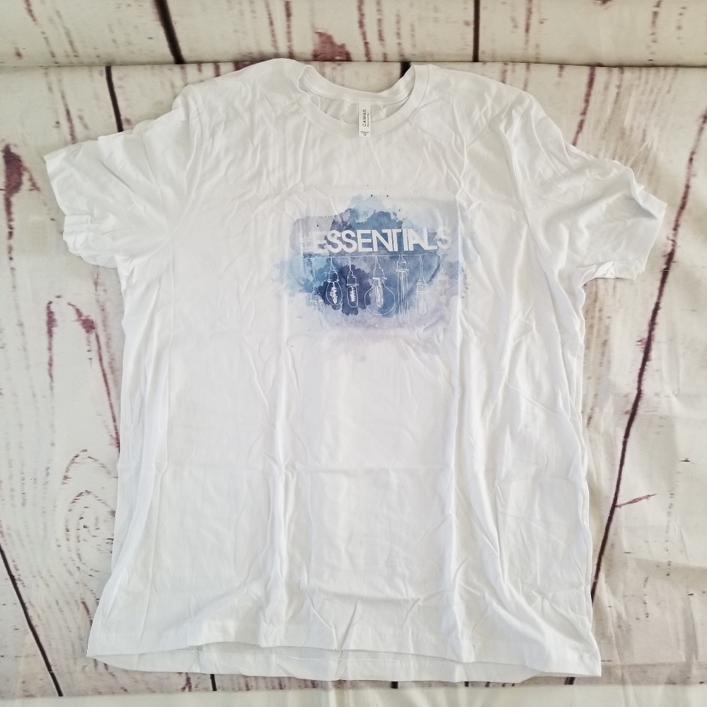 Bella & Canvas T Shirt Sz 3XL, 5XL White Graphic